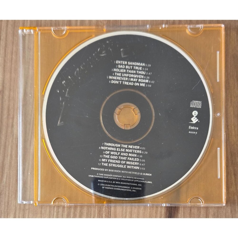 Metallica Black Album (CD, 1991 Elektra) Slim Jewel Case Vintage Rock Disc
